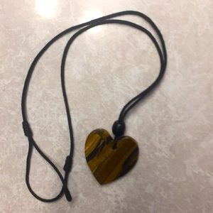 Stone heart necklace